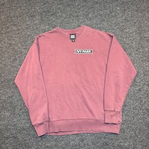 Ivy Park Mens Crewneck Sweatshirt Mauve Pink Logo Pullover Medium